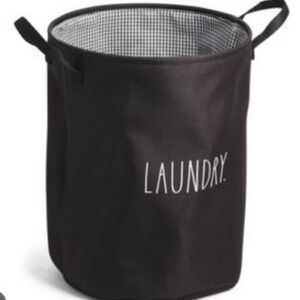 Rae Dunn Laundry basket DIRTY CLOTHES black hamper